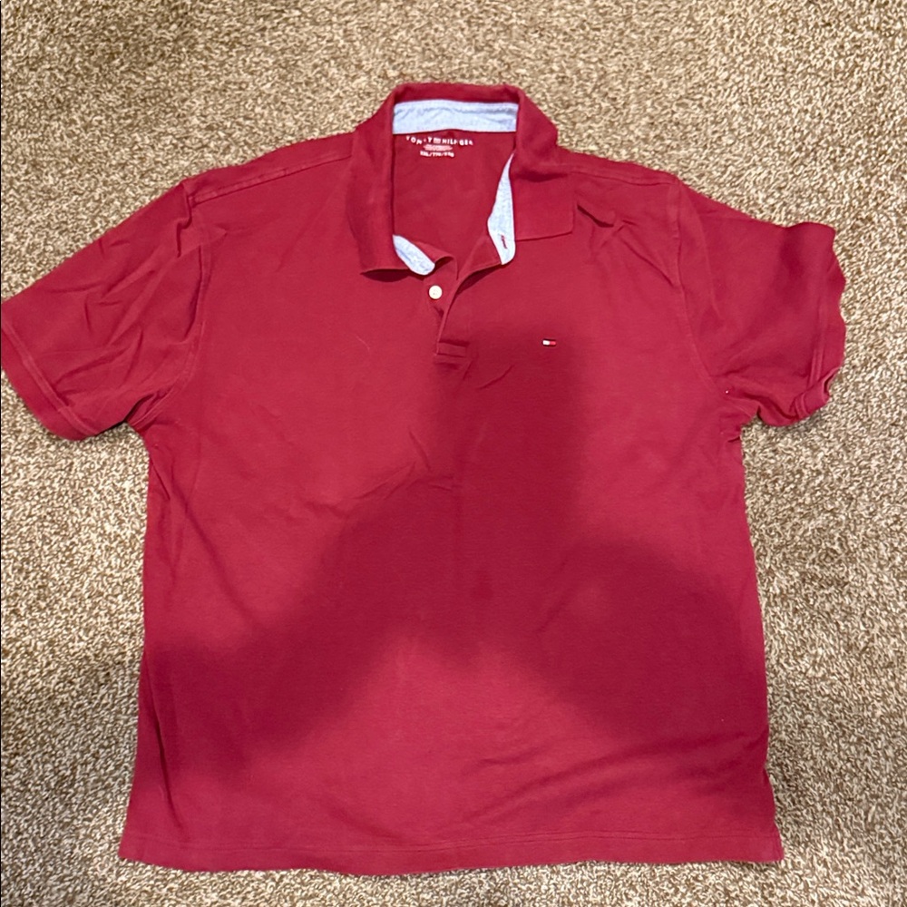 Tommy Hilfiger Deep Red Polo Shirt